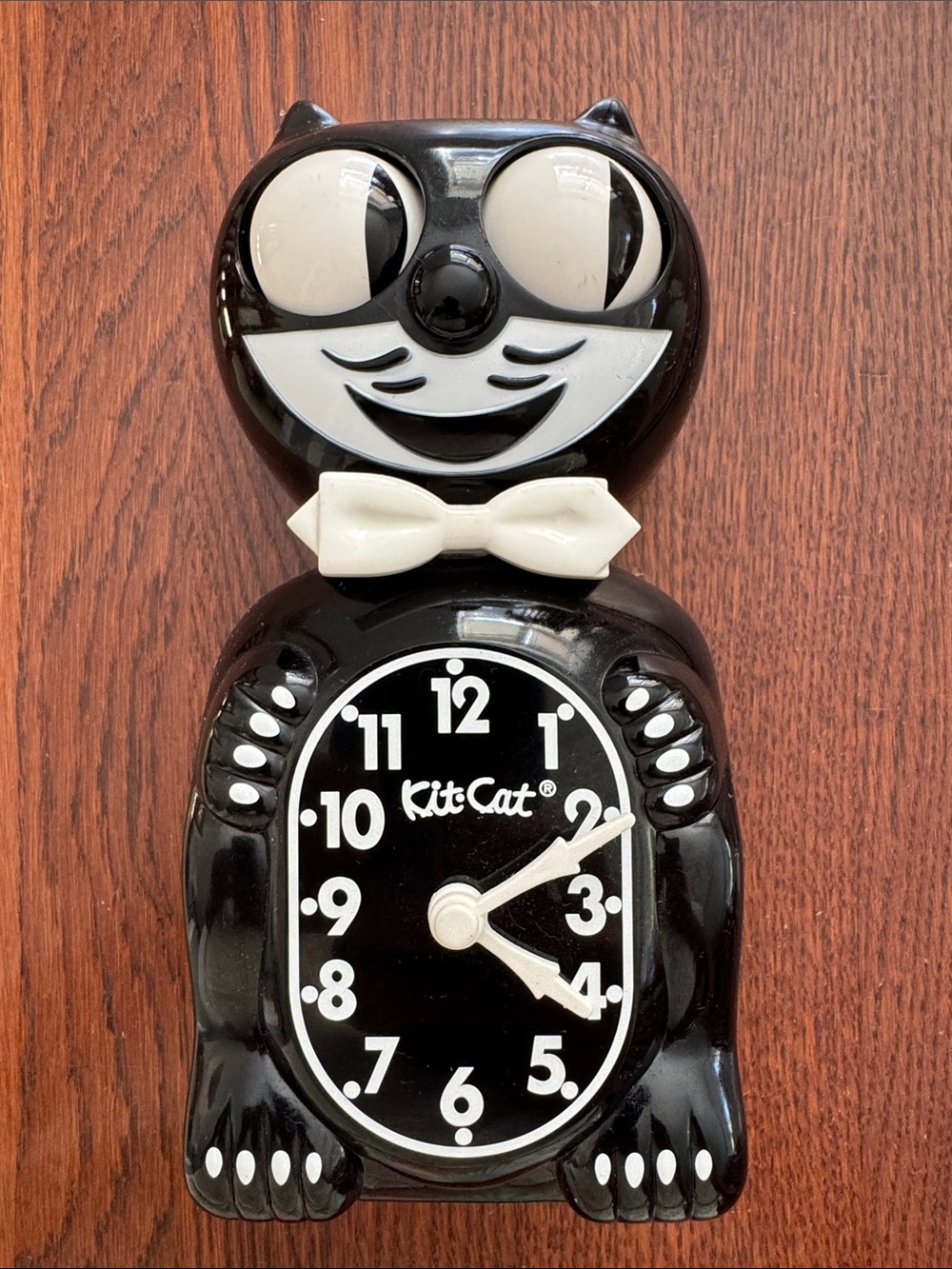 Kit-Cat Classic Black & White Cat Clock with Moving Eyes and Tail